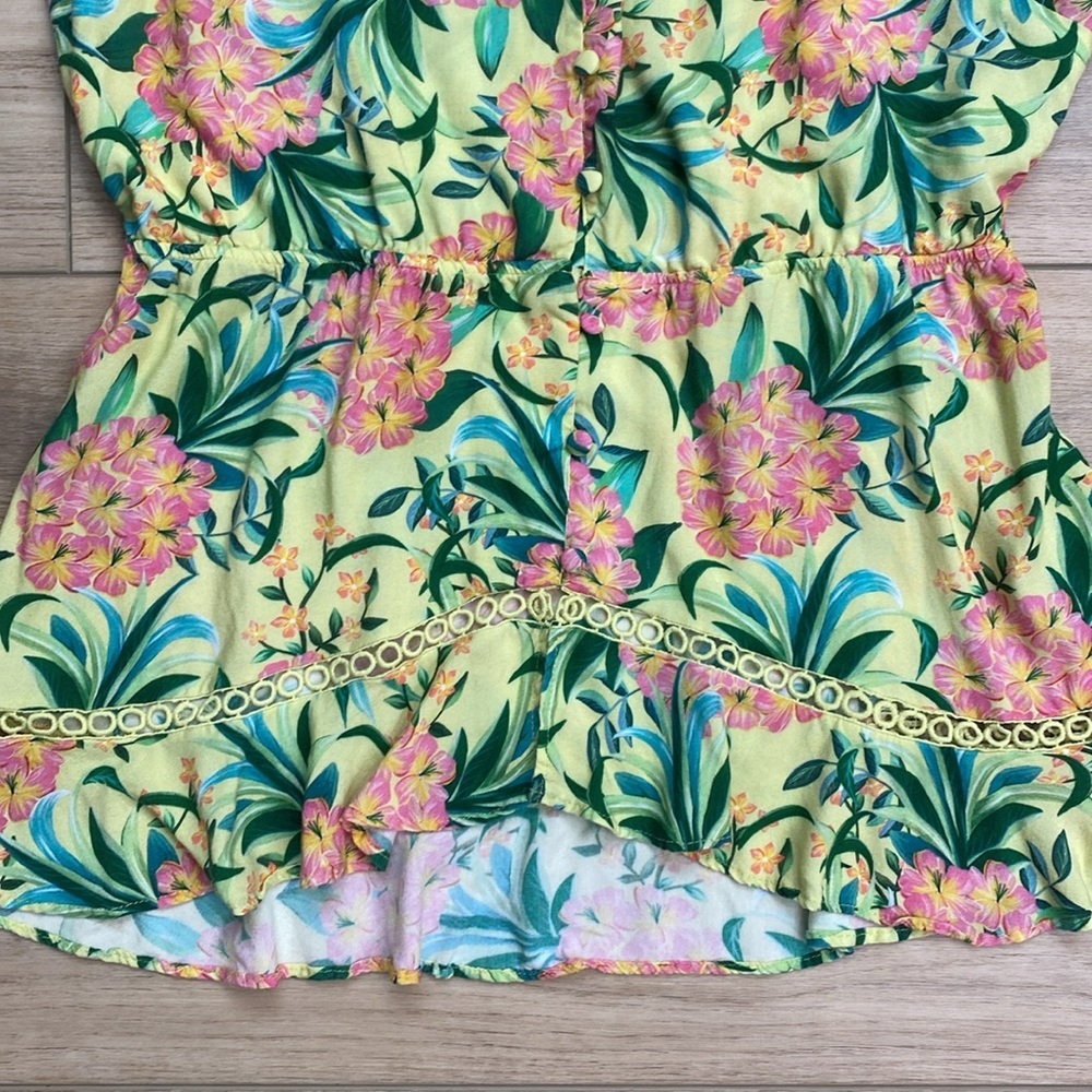 Farm Rio‎ Floral Ruffle Tank Top - Picture 6 of 16